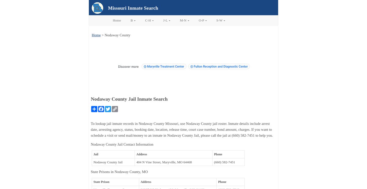 Preview of inmatesearchmo.org