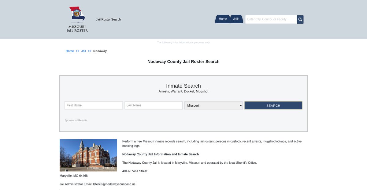 Preview of missourijailroster.com