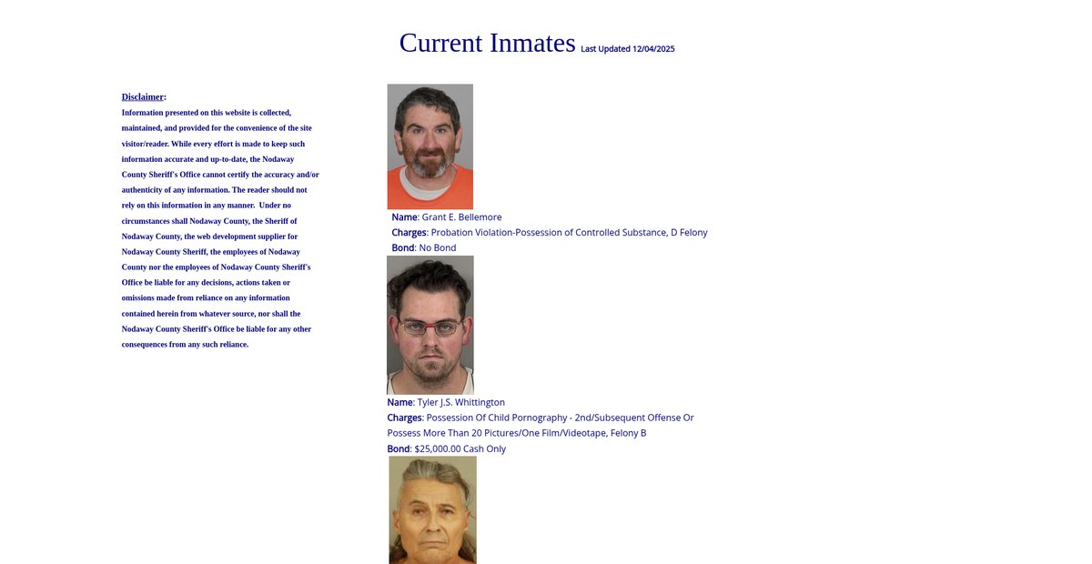 Preview of nodawaycountysheriff.com