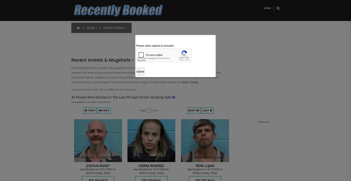 Preview of recentlybooked.com