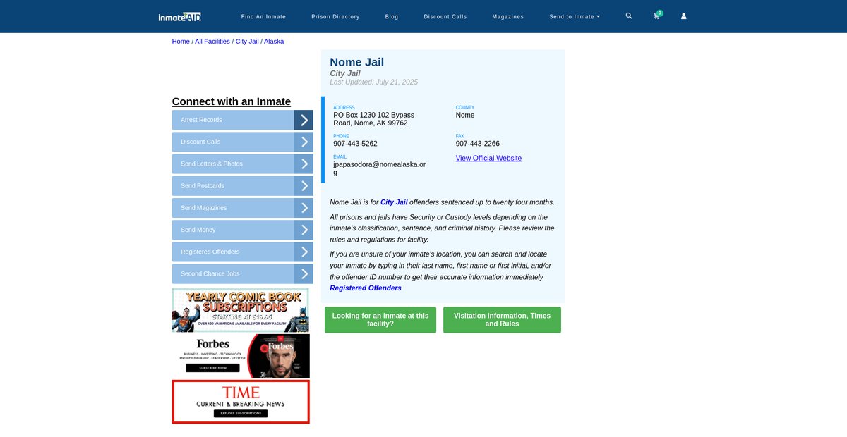 Preview of inmateaid.com