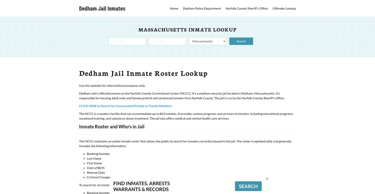 Preview of dedhamjail.org