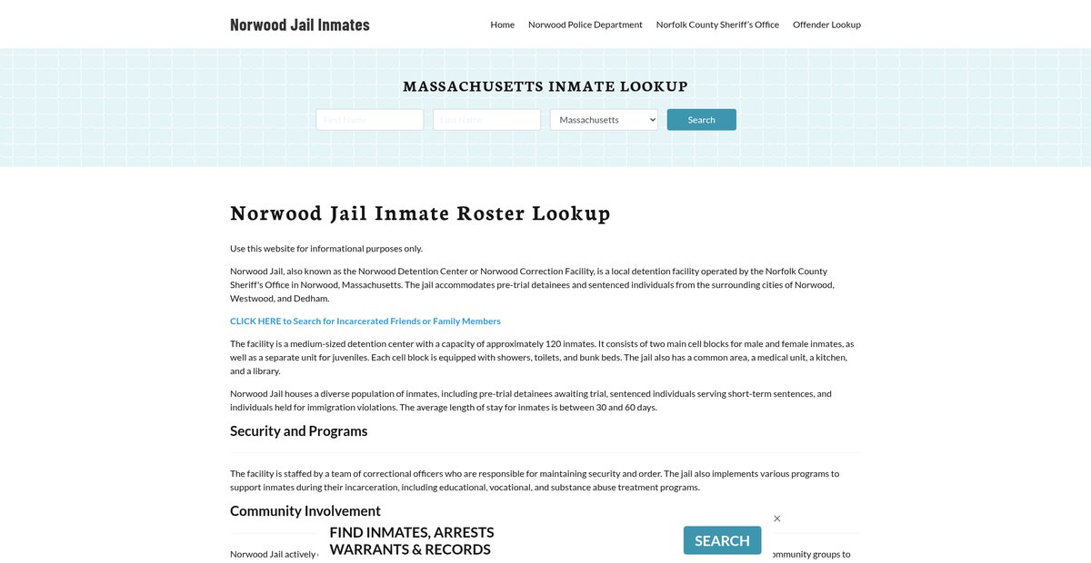 Preview of norwoodjail.org