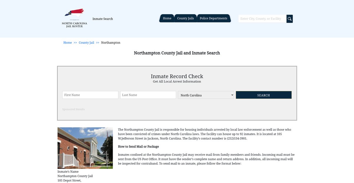 Preview of northcarolinajailroster.com