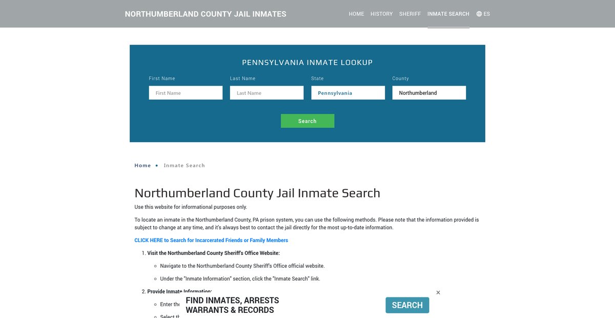 Preview of northumberlandjailroster.org