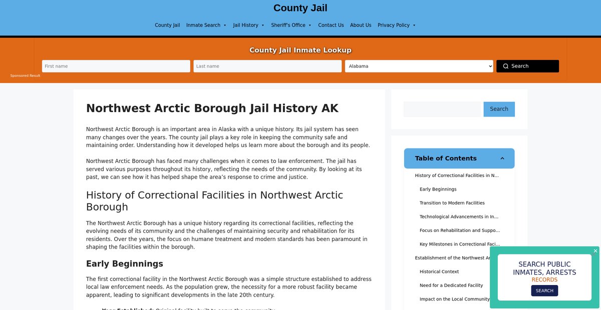 Preview of northwest-arctic-borough-jail-history.countyjail.org