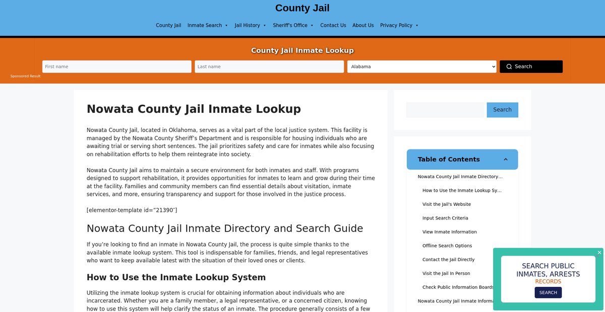 Preview of nowata.countyjail.org