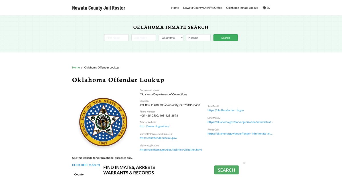 Preview of nowatacountyjail.org