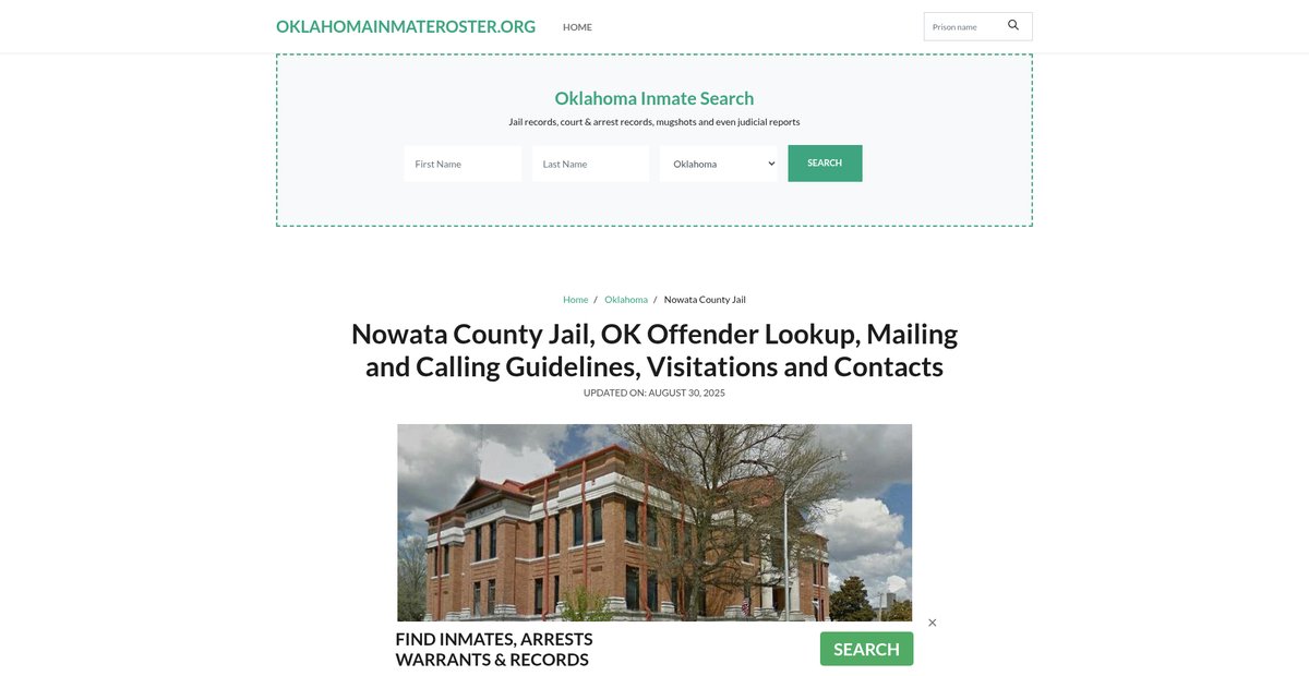 Preview of oklahomainmateroster.org