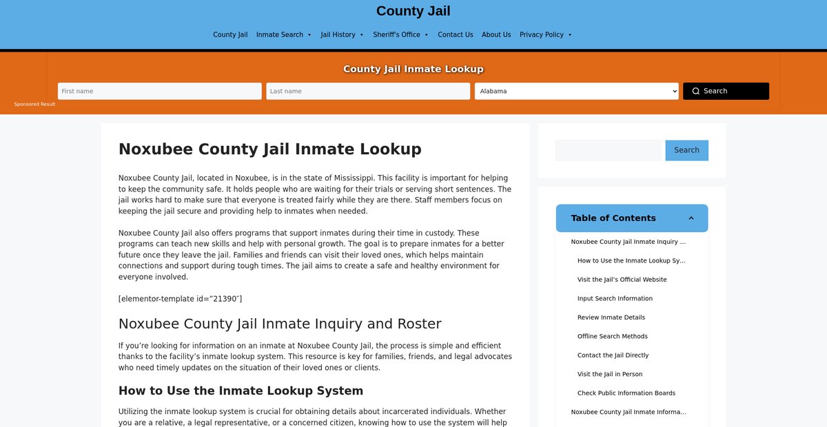 Preview of noxubee.countyjail.org