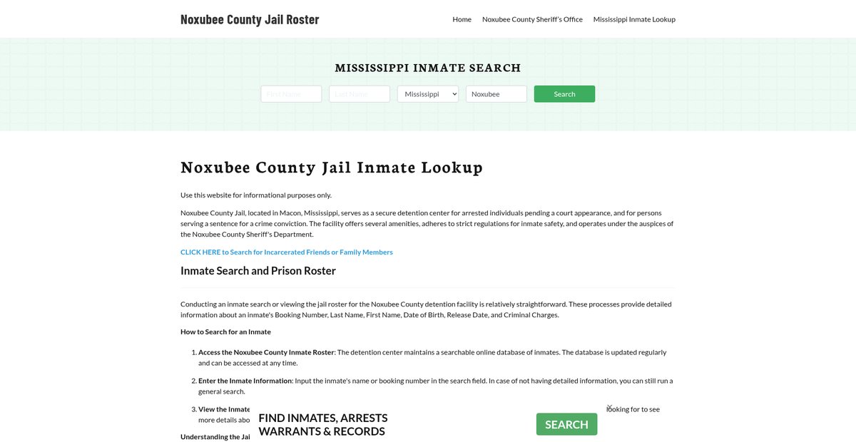 Preview of noxubeecountyjail.org