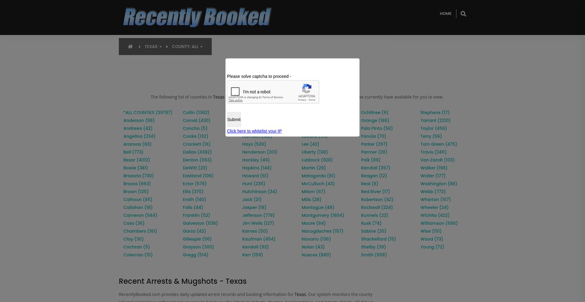 Preview of recentlybooked.com