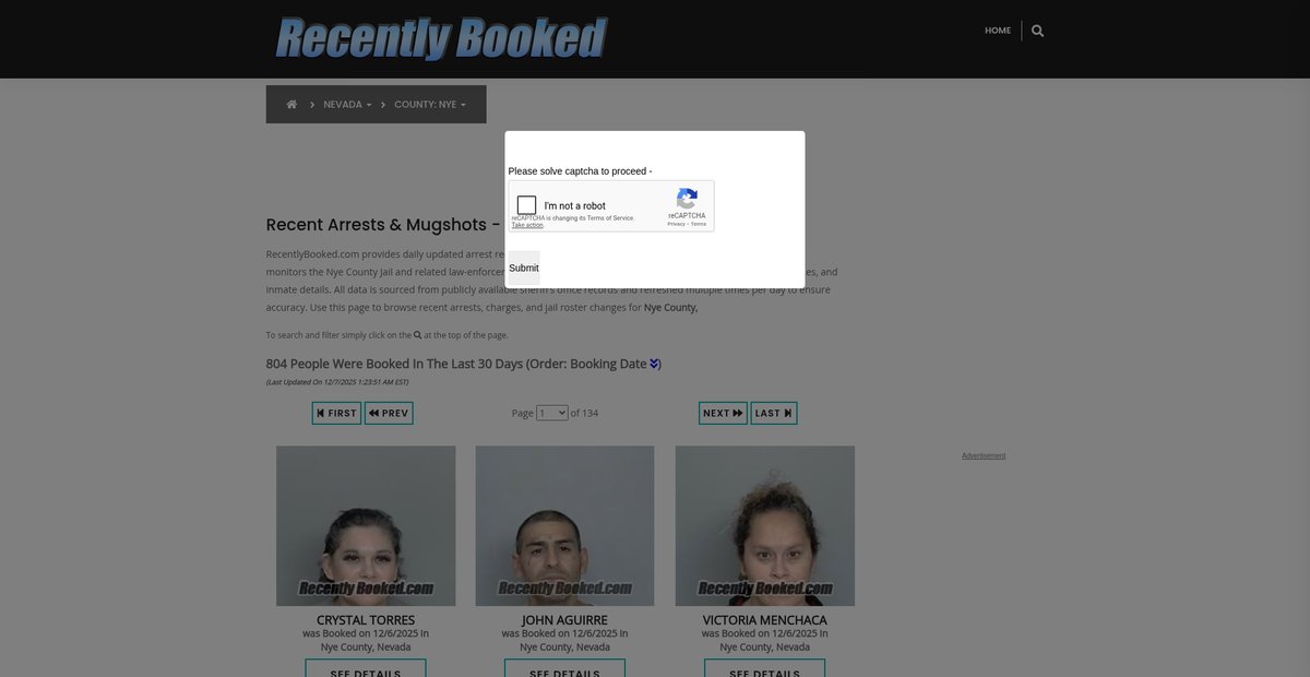 Preview of recentlybooked.com