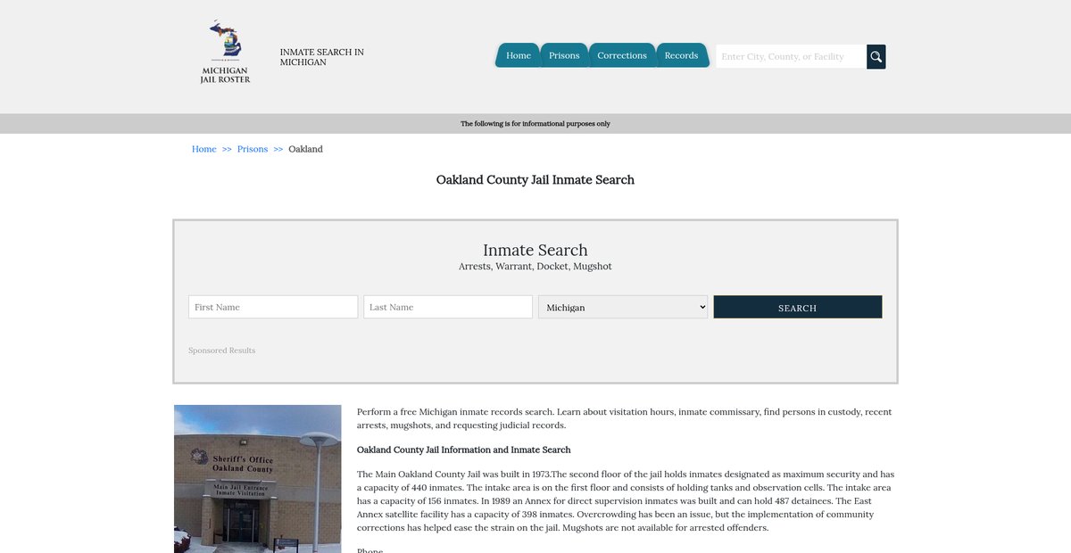 Preview of michiganjailroster.com