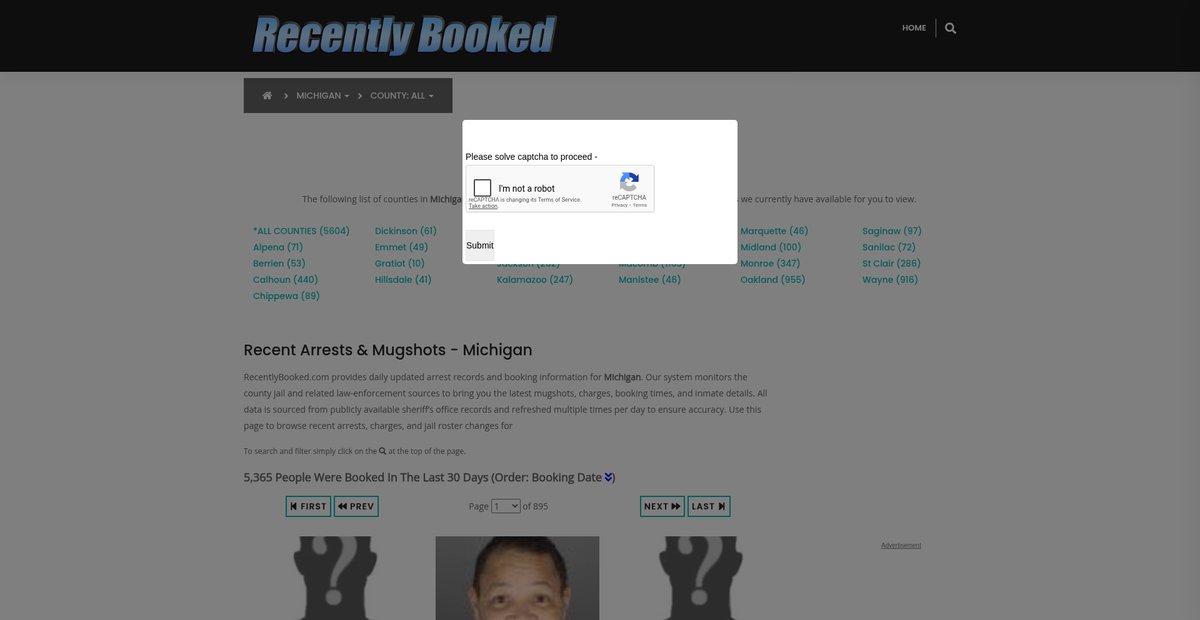 Preview of recentlybooked.com