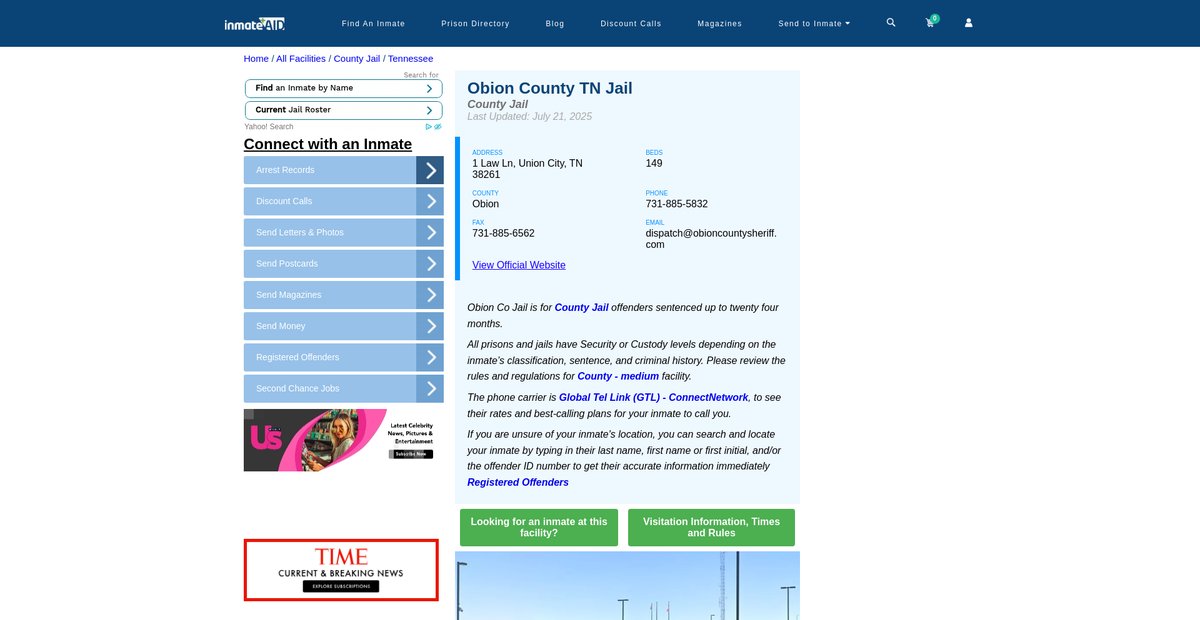 Preview of inmateaid.com