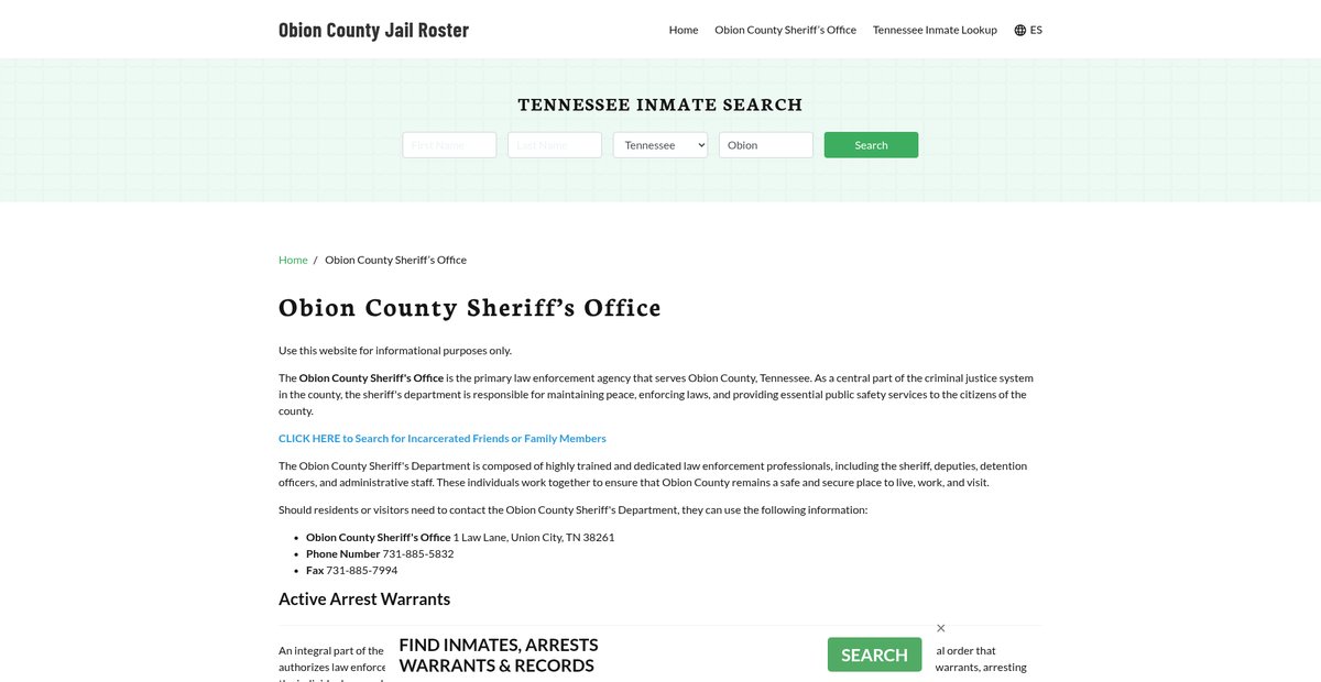 Preview of obioncountyjail.org