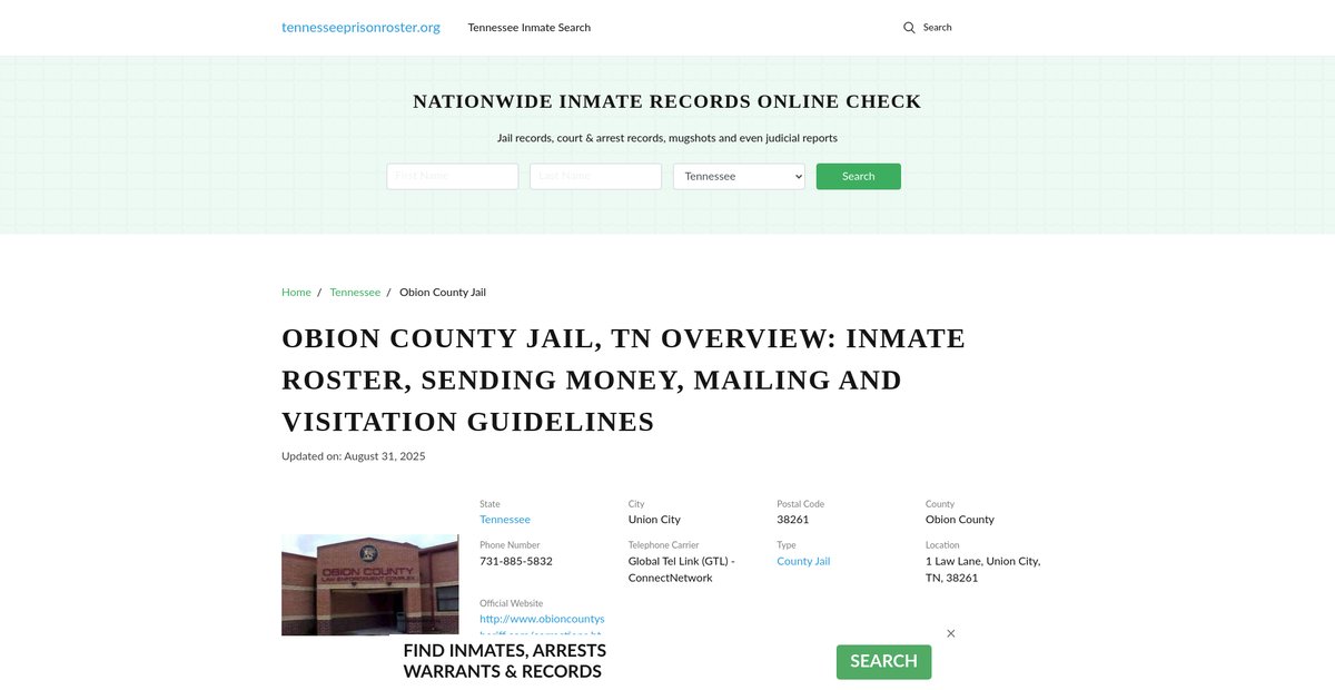 Preview of tennesseeprisonroster.org