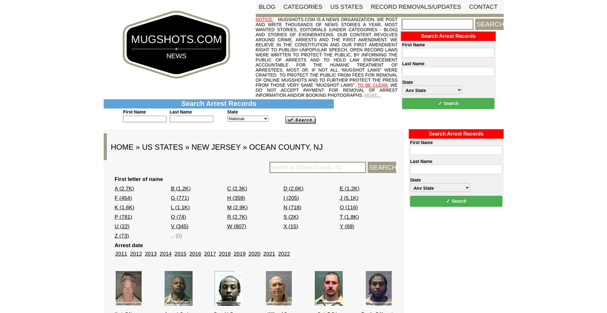 Preview of mugshots.com