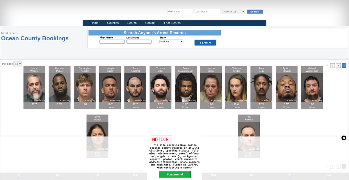 Preview of newjersey.arrests.org