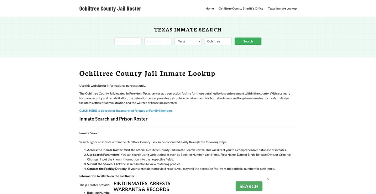 Preview of ochiltreecountyjail.org