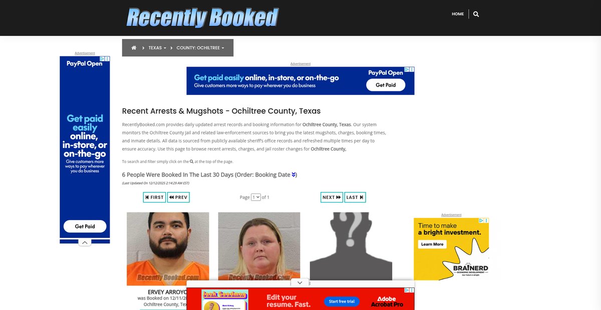 Preview of recentlybooked.com
