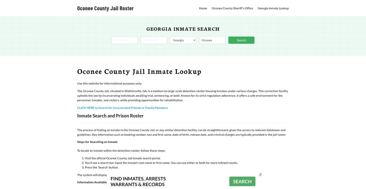Preview of oconeecountyjail.org