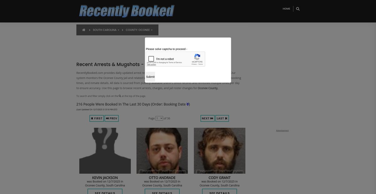 Preview of recentlybooked.com