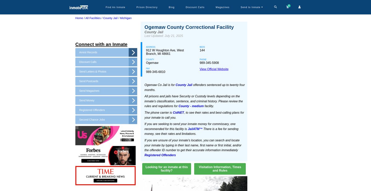 Preview of inmateaid.com