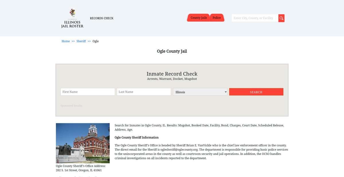 Preview of illinoisjailroster.com