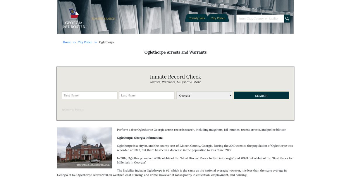 Preview of georgiajailroster.com