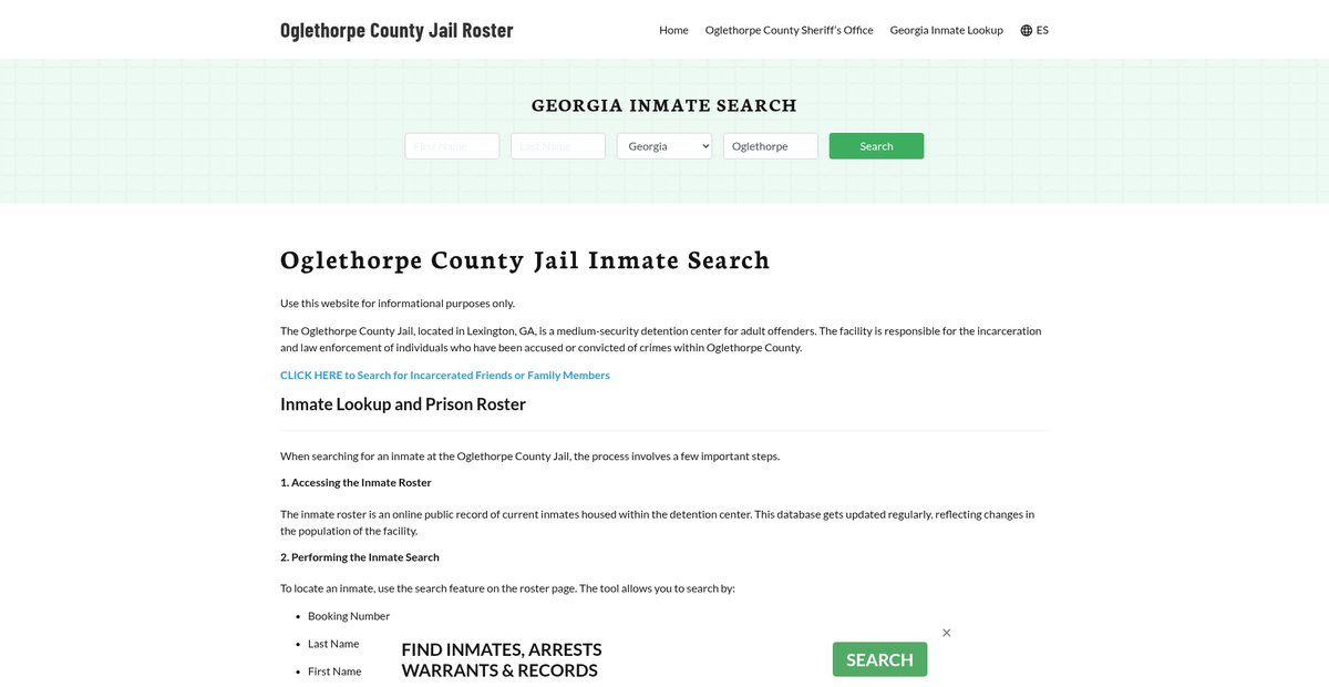Preview of oglethorpecountyjail.org