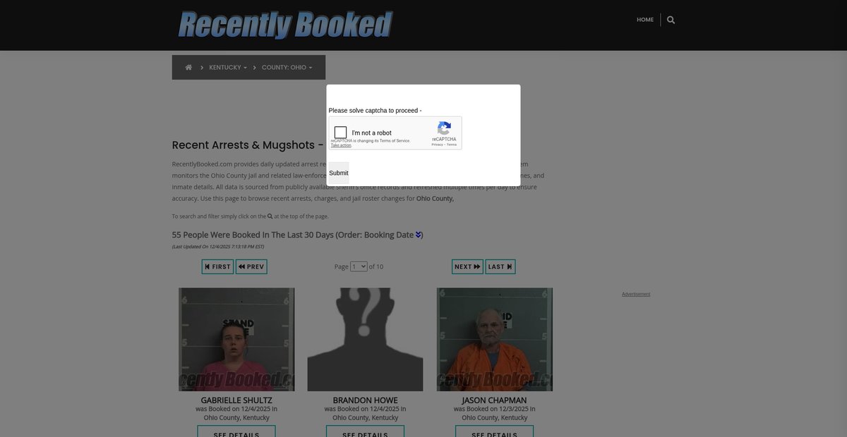 Preview of recentlybooked.com