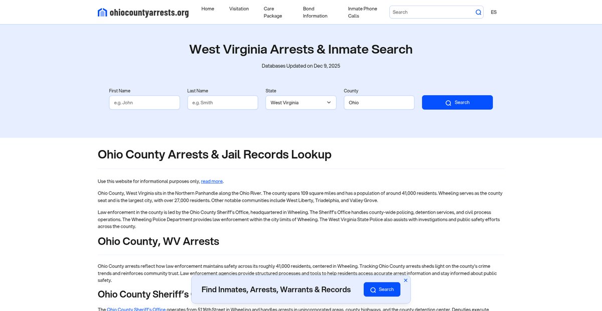 Preview of ohiocountyarrests.org