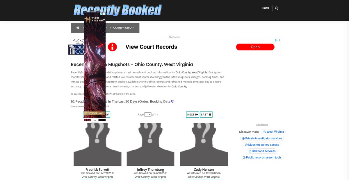 Preview of recentlybooked.com