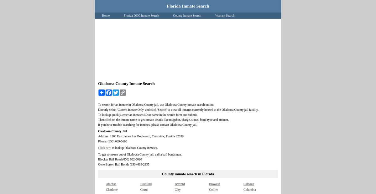 Preview of inmatesearchflorida.org
