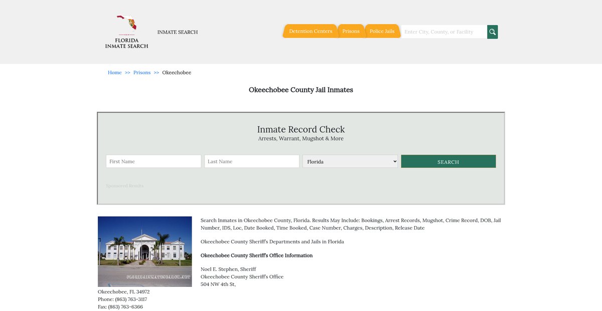 Preview of floridainmatesearch.net