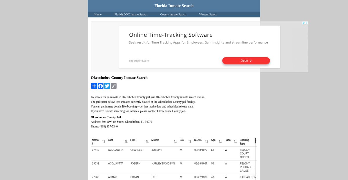 Preview of inmatesearchflorida.org
