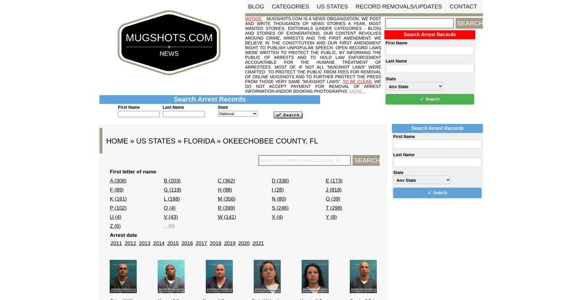 Preview of mugshots.com