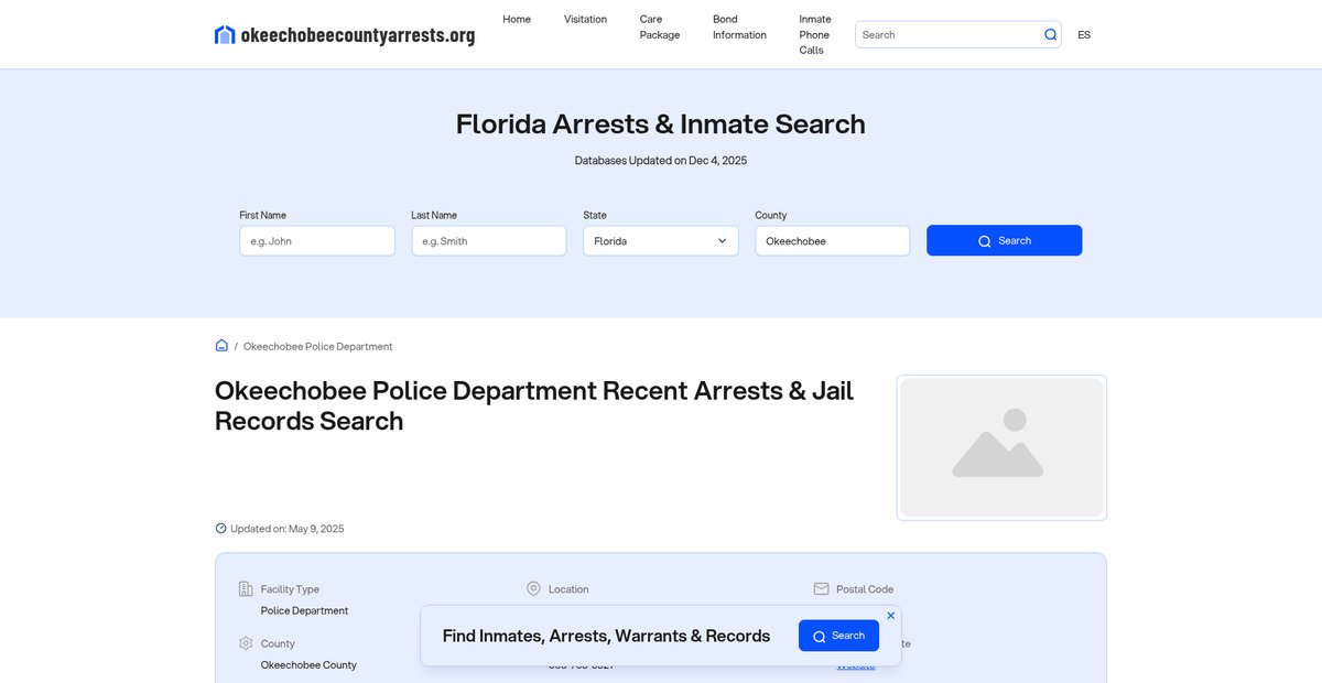 Preview of okeechobeecountyarrests.org