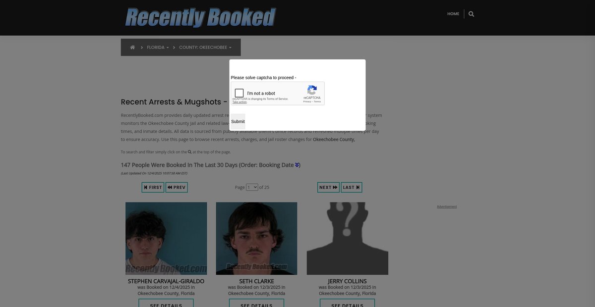 Preview of recentlybooked.com
