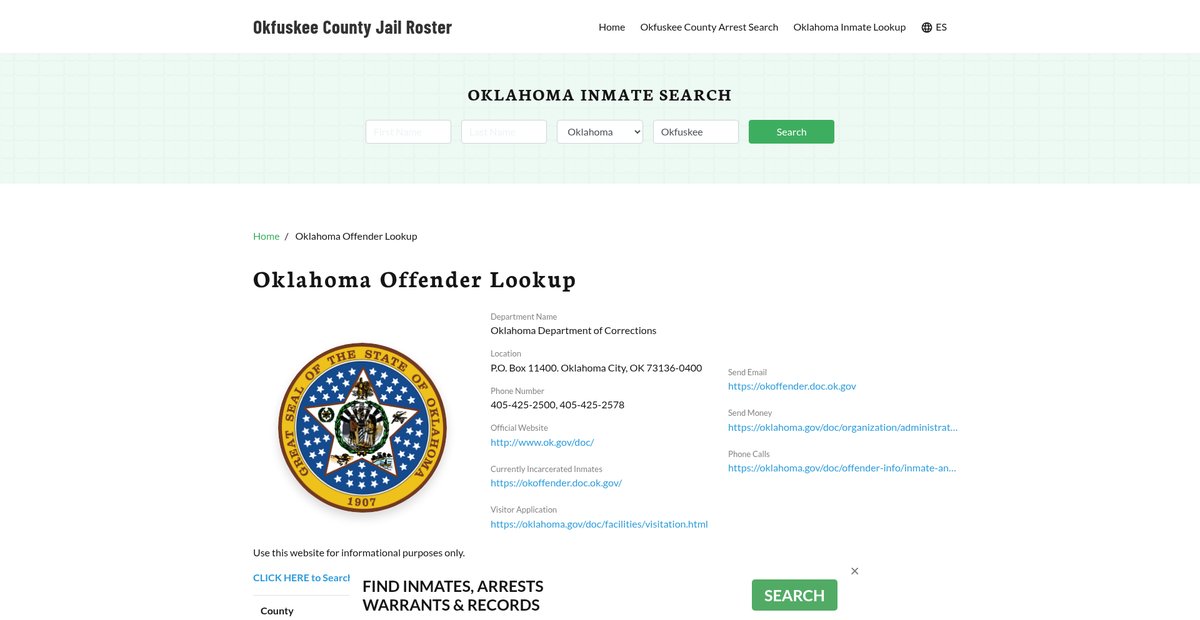 Preview of okfuskeecountyjail.org