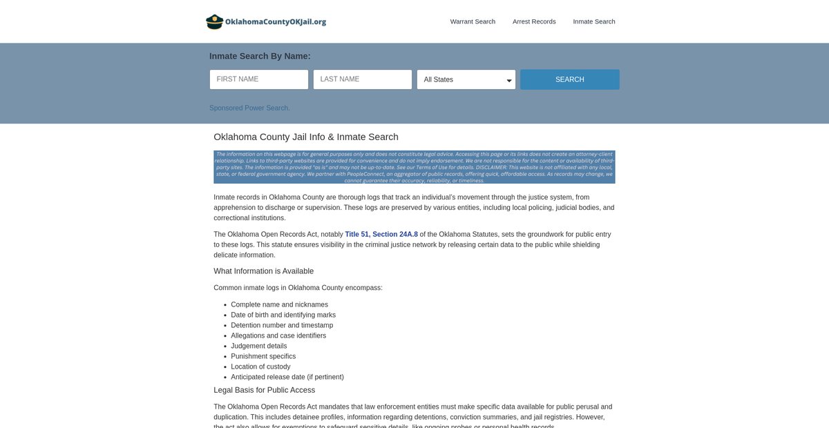 Preview of oklahomacountyokjail.org