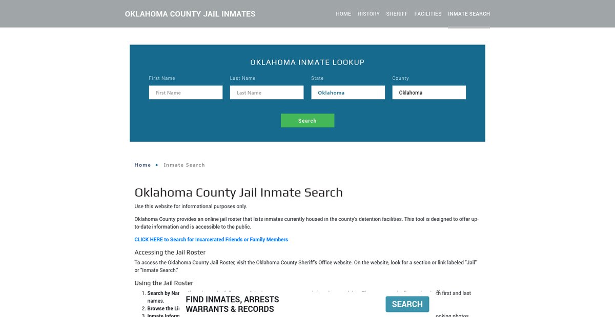 Preview of oklahomajailroster.org