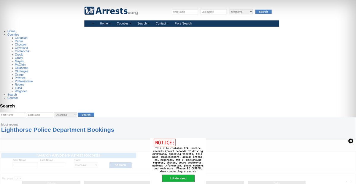 Preview of oklahoma.arrests.org