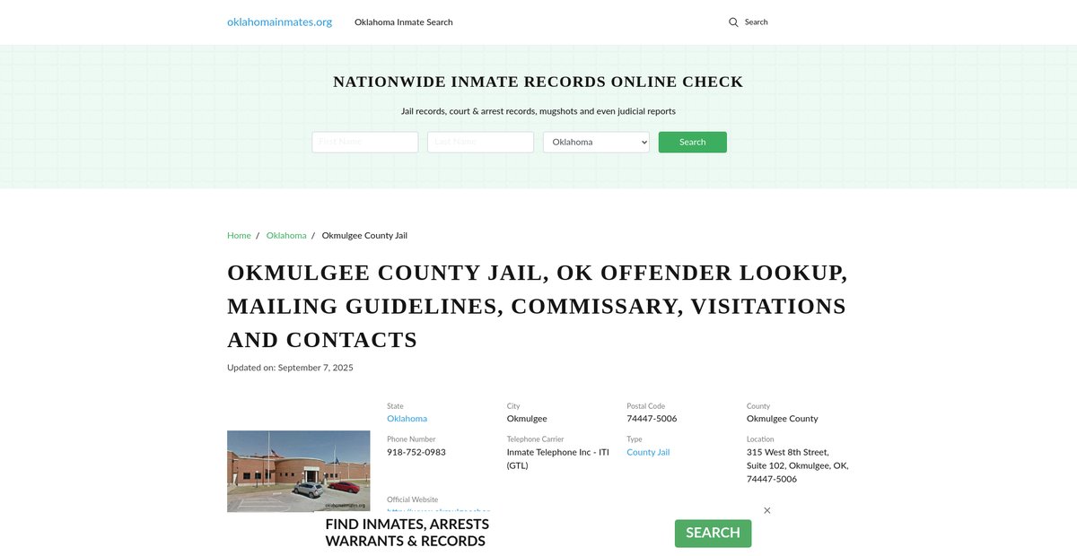 Preview of oklahomainmates.org