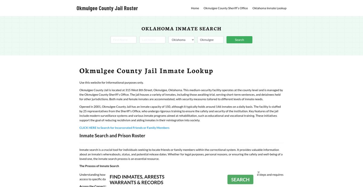 Preview of okmulgeecountyjail.org