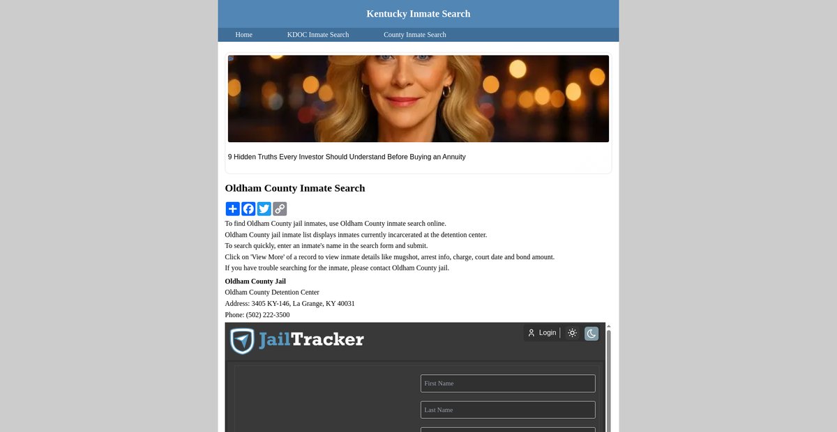 Preview of inmatesearchkentucky.org