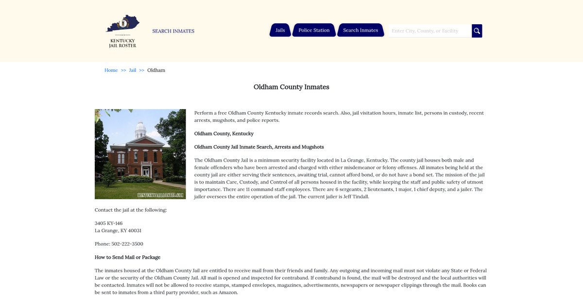 Preview of kentuckyjailroster.com