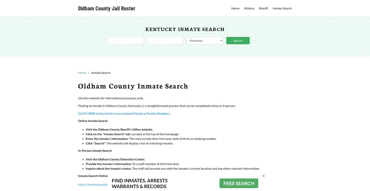 Preview of oldhamcountysheriff.com